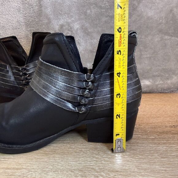 Diba Skyler Women's Ankle Boot Bootie Fall Heel Western Leather Black Size 7.5 - Picture 9 of 10